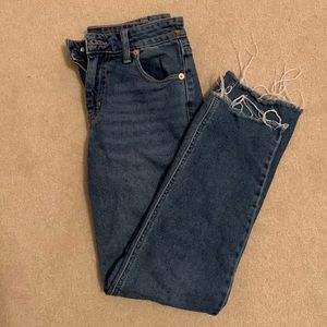 Dark Wash High Rise Mom Jeans